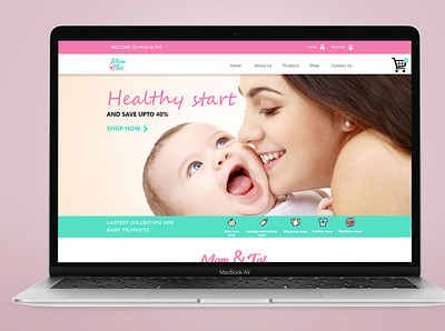 E- commerce website design(baby care products) art baby care design illustrator ui