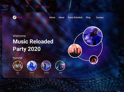 Music web home page design uidesign ux web webdesign