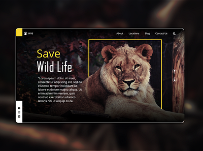 Save Wild life design illustration ui uidesign web webdesign