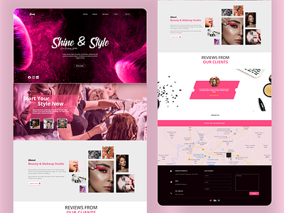 Beauty Website beauty color design girl pink ui uidesign web webdesign website