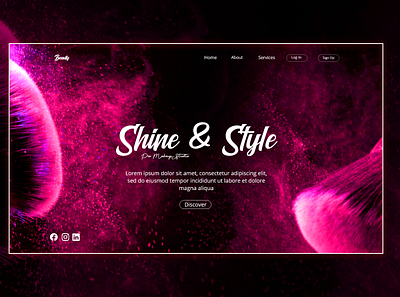 Landing page beauty website beauty color design ui uidesign ux web webdesign