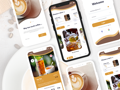 Online Coffee shop coffe color design shop ui uidesign ux web webdesign