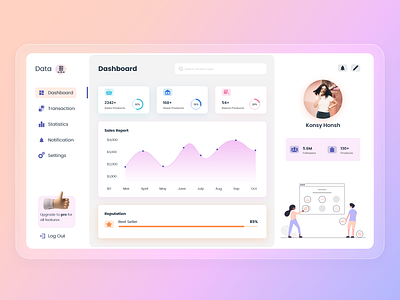 Sales Management Dashboard illustration uidesign