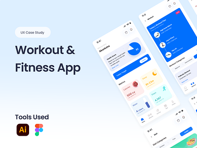 Workout & Fitness App Case study design informationarchitecture personas ui uidesign ux web webdesign