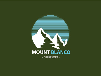 ski mountain logo branding design logo