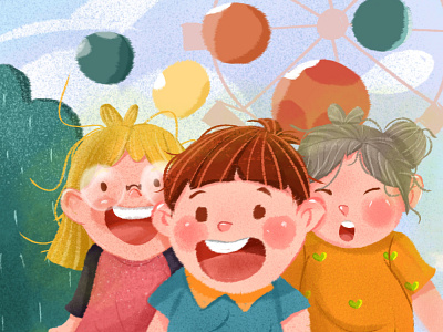 happy kids character children design illustration illustrator kids