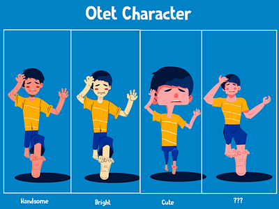 Otet Cartoon Character blue cartoon cartoon character cartoon illustration character characterdesign dribbble illustration illustrator yellow