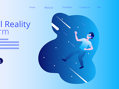 Landing Page virtual reality adobe illustrator gradation graphicdesign illustrator ui ux webdesign