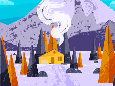 Hello winter at Paramount adobe illustrator illustration illustrator mountain paramount snow vector winter