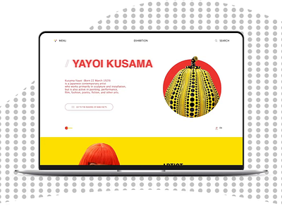 KUSAMA Website design art artist ui web website