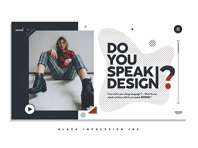 UI concept for a Design team app black clean design fonts graphic design landing page minimalist navy blue red ui ux web design website