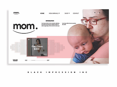 Ui concept - pregnant women clothing shop black child design graphicdesign mom onlineshop pink ui uidesign uiux uiuxdesign ux uxdesign white