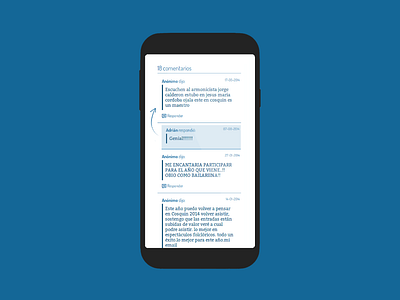 Comments and Answers - Cuandoo answers blue comments mobile responsive