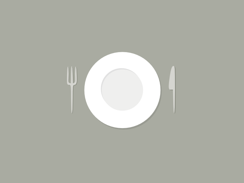 Empty dish with fork and knife spaghetti plate plant invitation color food dish flattening flatten empty fork knife