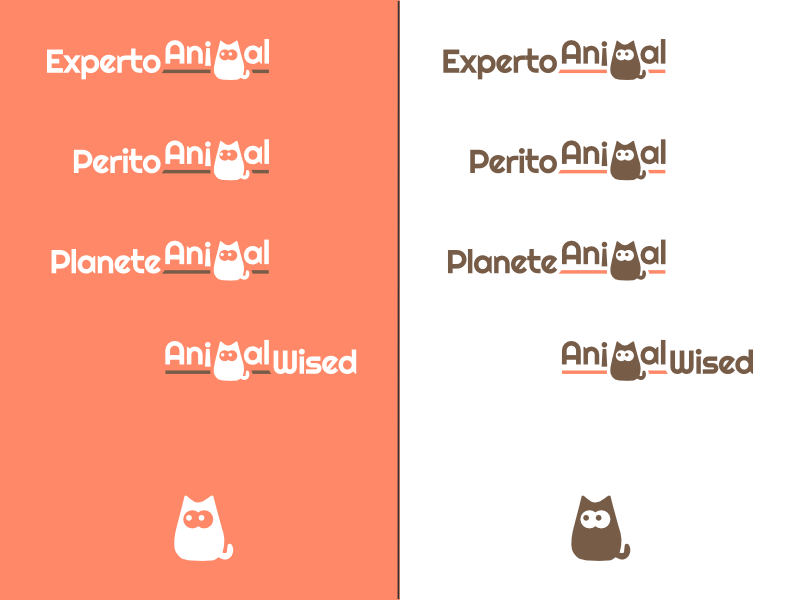 Segunda versión para el logo de ExpertoAnimal autumn earth colors cute icon animal experto logo