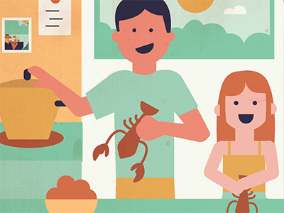 Lobster Time family food illustration lobster people vacation