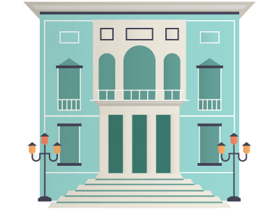 Theater of the Phoenix phoenix opera architecture italy illustration building theater venice