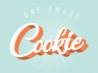 One Smart Cookie cookie daily type design hand letting illustration letter lettering mint saying type typography words