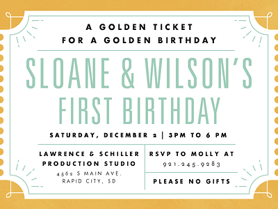 Willy Wonka Birthday Invite