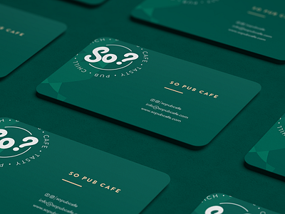 So? Pub Cafe business card design branding businesscard cafe design graphic design logo