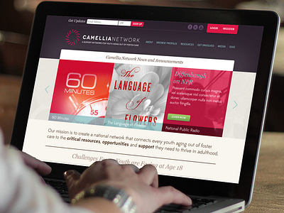 Camellia Network Homepage colorful complex home homepage placeit purple red ui web web design