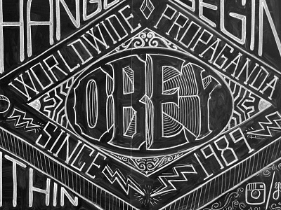 Obey - Change Begins Within design hand lettering illustration lettering obey shepard fairey type typography