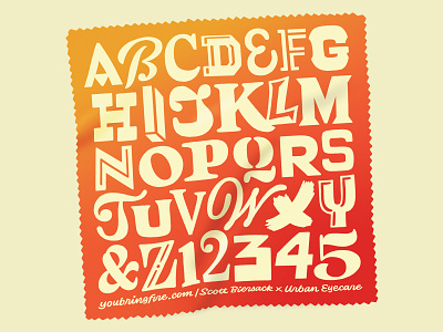 Alphabet Lens Cloth capitals drop cap handlettering lens cloth lettering script type typography