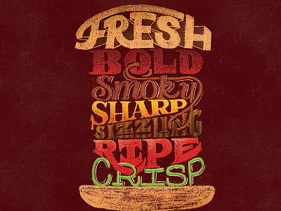 All-American Stacked Burger chalk lettering chalkart hand lettering lettering tgifridays type typography