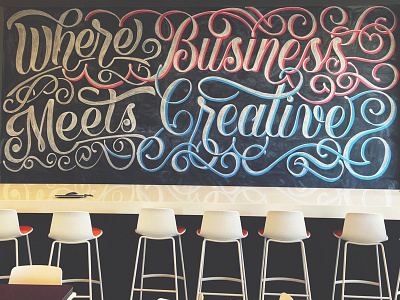 Where Business Meets Creative chalk chalk art chalk lettering design illustration lettering type typography