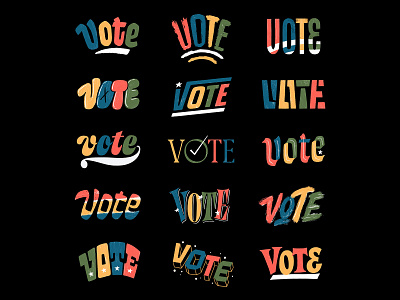 Vote Collection 2 custom lettering go vote handlettering lettering type vote