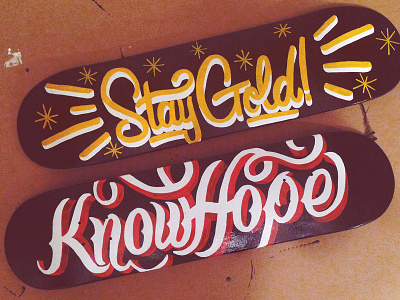 Deck #2 - Stay Gold design hand lettering illustration lettering signpainting type typography