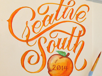 Creative South 2014 design hand lettering illustration lettering painting type typography watercolor