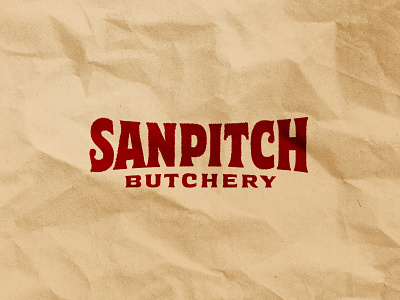 Sanpitch Butchery abattoir butchery custom lettering lettering logo logo design logotype