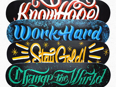 Skate Letters - Skateboards deck design handlettering illustration lettering motivation skateboard type typography
