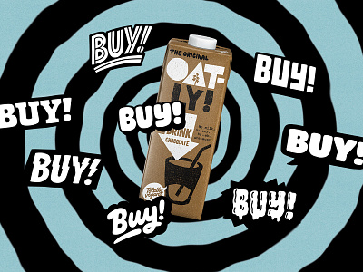 Oatly Mind Control commercial customlettering handlettering illustration lettering oatly vegan