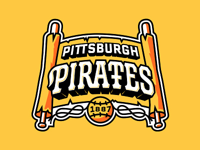 PIRATES baseball custom type illustration lettering pirates sports sports branding sports logo