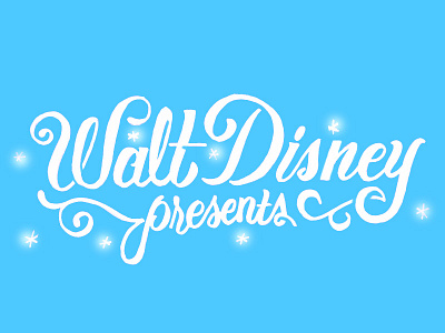 Walt Disney Presents... design disney illustration lettering type typography