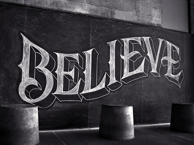 Just Believe chalk lettering design hand lettering illustration lettering type typography