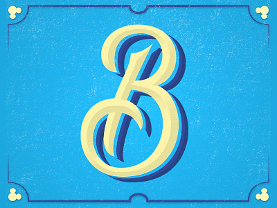 B is for...Disney! chalk lettering design hand lettering illustration lettering type typography