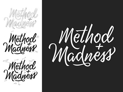 Method & Madness Logotype design hand lettering illustration lettering type typography vector