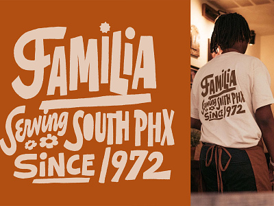 Poncho's Tee familia illustration lettering restaurant t shirt tee tshirt type