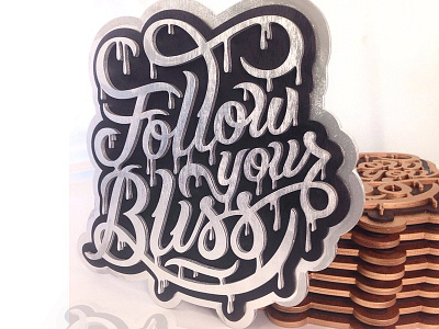 Follow Your Bliss 3D Lettering design handlettering illustration lettering motivation type typography