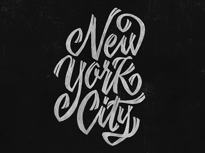 New York City brush lettering handlettering lettering new york new york city nyc script type typography