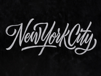 NYC Brush Script design hand lettering illustration lettering new york nyc type typography
