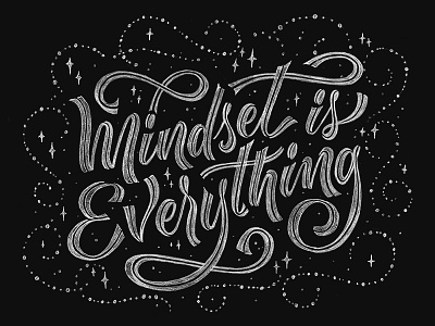 Mindset is Everything design illustration lettering type typography