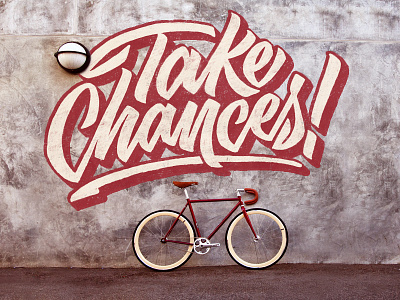 Take Chances design hand lettering illustration lettering state bicycle co type typography