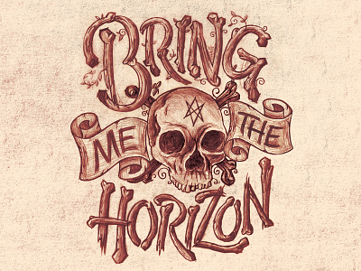 Bring Me The Horizon Poster bmth design illustration lettering tour poster type typography