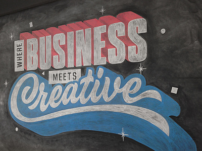 Where Business Meets Creative chalk chalk lettering chalkboard design illustration type typography