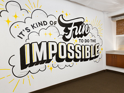 The Shine Project Mural hand lettering hand painted illustration lettering mural type typography