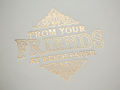 Reich Paper - New Years Card - Inside card deboss design foil foil stamp print printing type typography